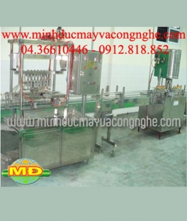 Máy rửa chiết rót đóng nắp chai 3 trong 1